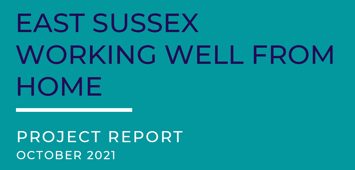 Front page of the East Sussex Working Well from Home Research Report