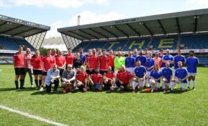 MAN v FAT football competition at Millwall football club