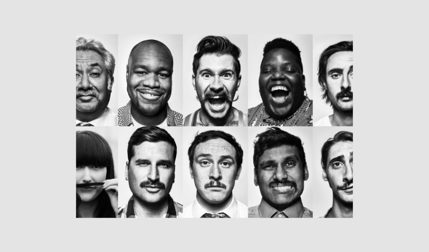 Men wearing moustaches for Movember campaign